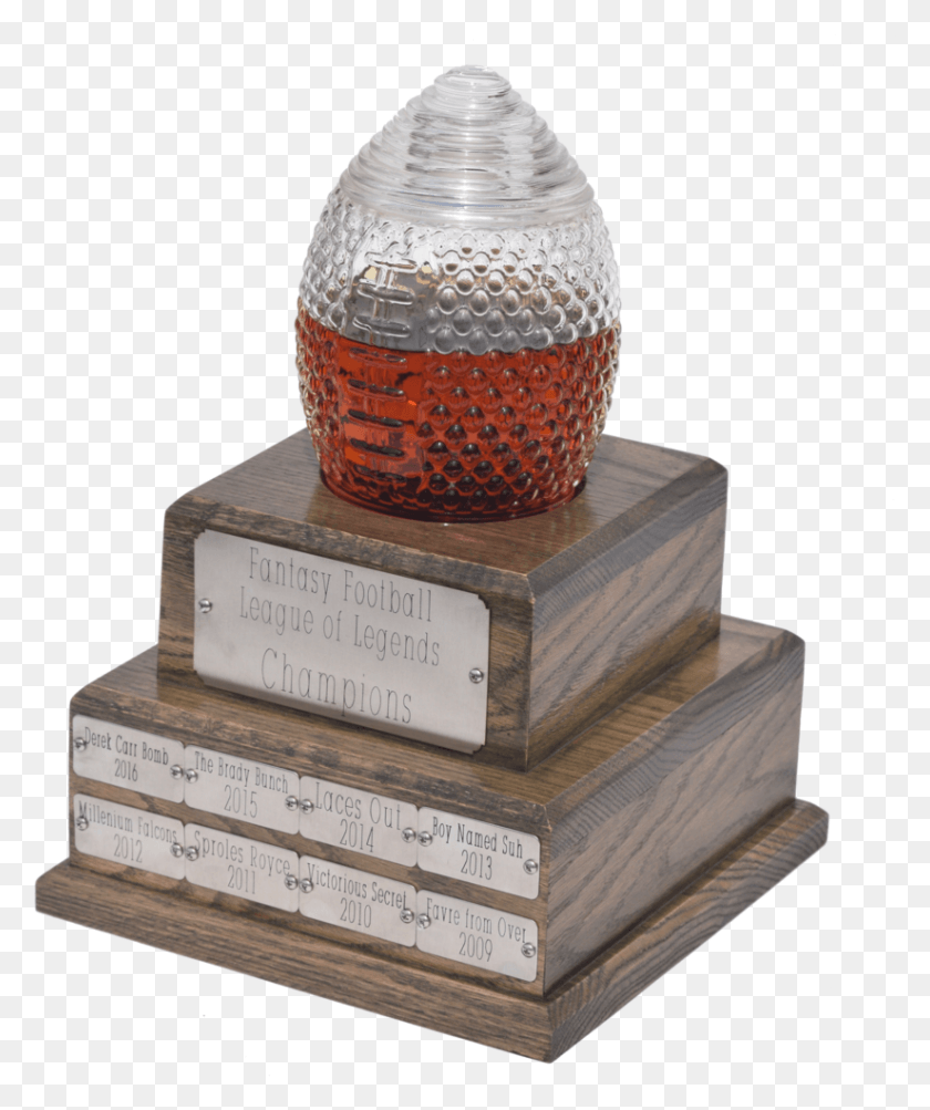 824x997 Fantasy Football Lighted Decanter Trophy Bronze Sculpture, Box, Bottle, Wedding Cake HD PNG Download