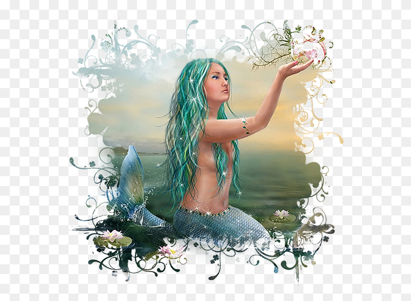 566x555 La Fantasía De La Sirena, Persona, Humano Hd Png