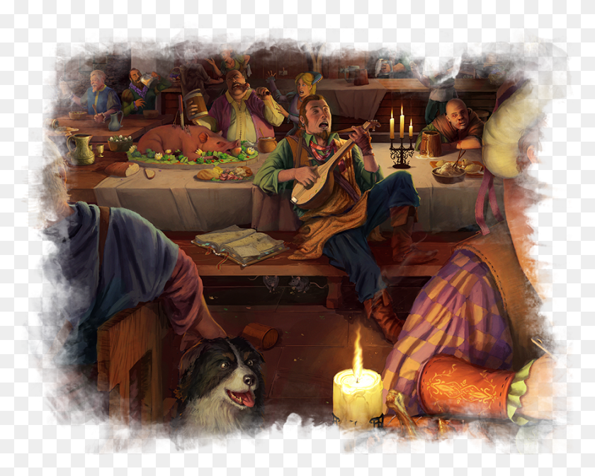 881x692 Fantasy Tavern, Person, Human, Candle HD PNG Download