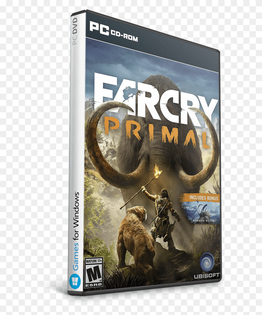 620x950 Far Cry Sony Ps4 Far Cry Primal, Реклама, Плакат, Млекопитающее Png Скачать