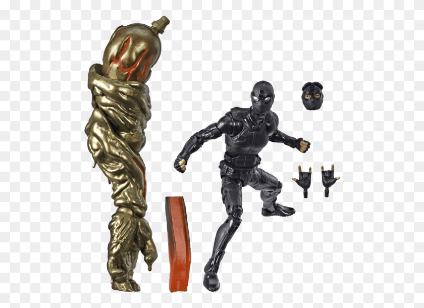 512x550 Far From Home Mcu Molten Man Baf Marvel Legends Spider Man Far From Home, Person, Human, Hand HD PNG Download