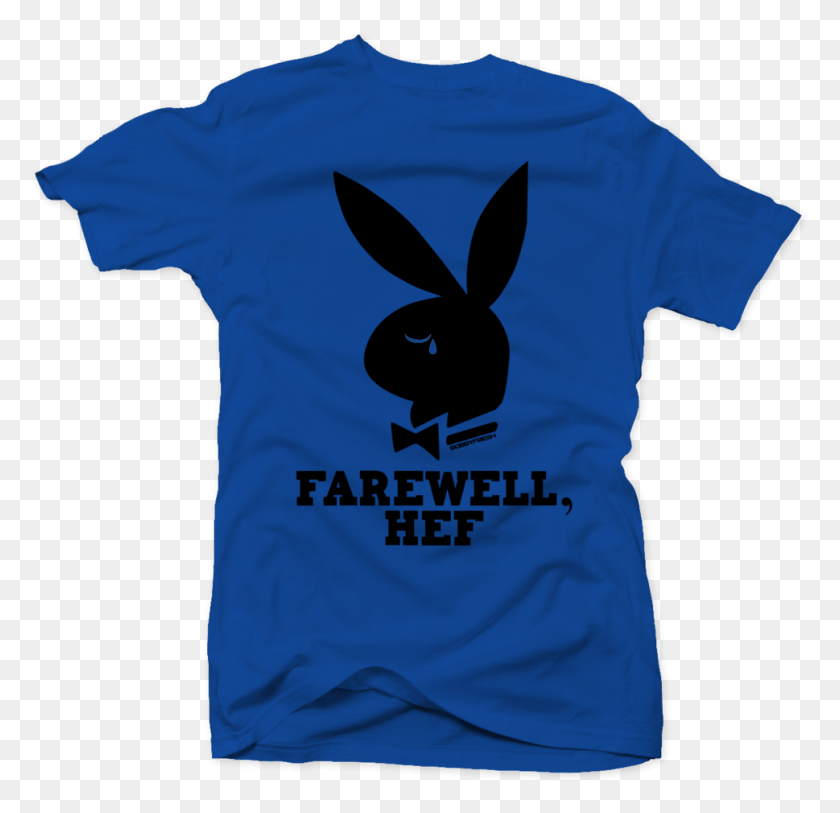 969x936 Farewell Hef Royalblack Tee Active Shirt, Clothing, Apparel, T-shirt HD PNG Download