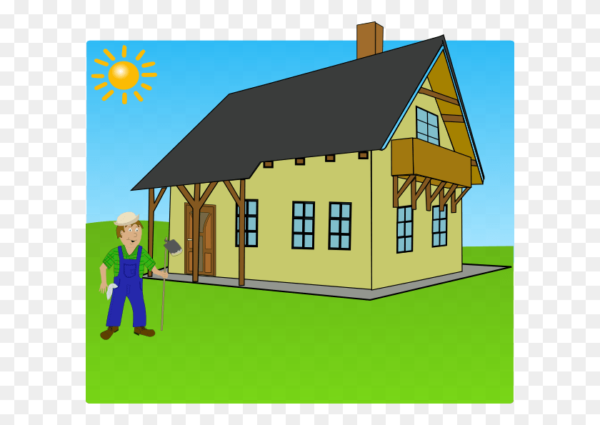 600x535 Farm Background Clip Art At House Clip Art, Person, Human, Housing HD PNG Download