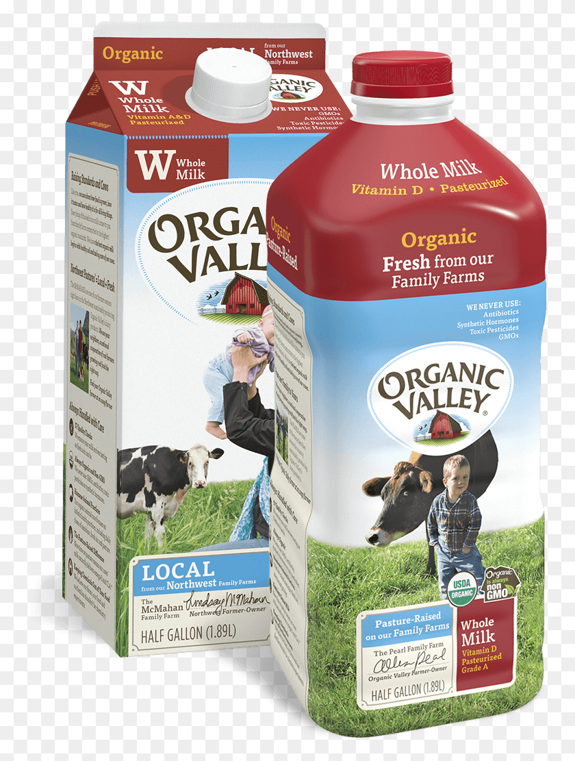 759x1051 Farm Organic Valley Whole Milk, Cow, Cattle, Mammal HD PNG Download