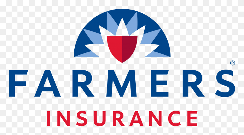 2657x1385 Изображение Логотипа Страховой Биржи Фермеров Purepng Free Farm Insurance Logo Transparent, Symbol, Trademark, Text Hd Png Download