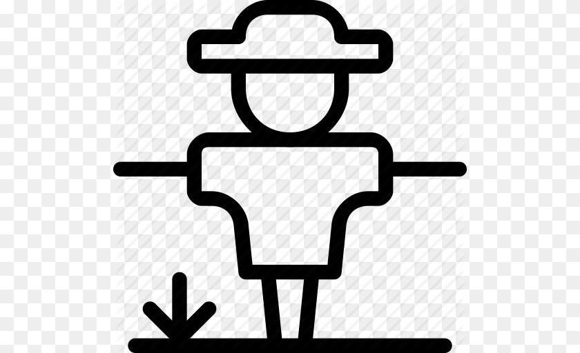 512x512 Farming Man Mannequin Nature Plant Scarecrow Straw Icon Sticker PNG