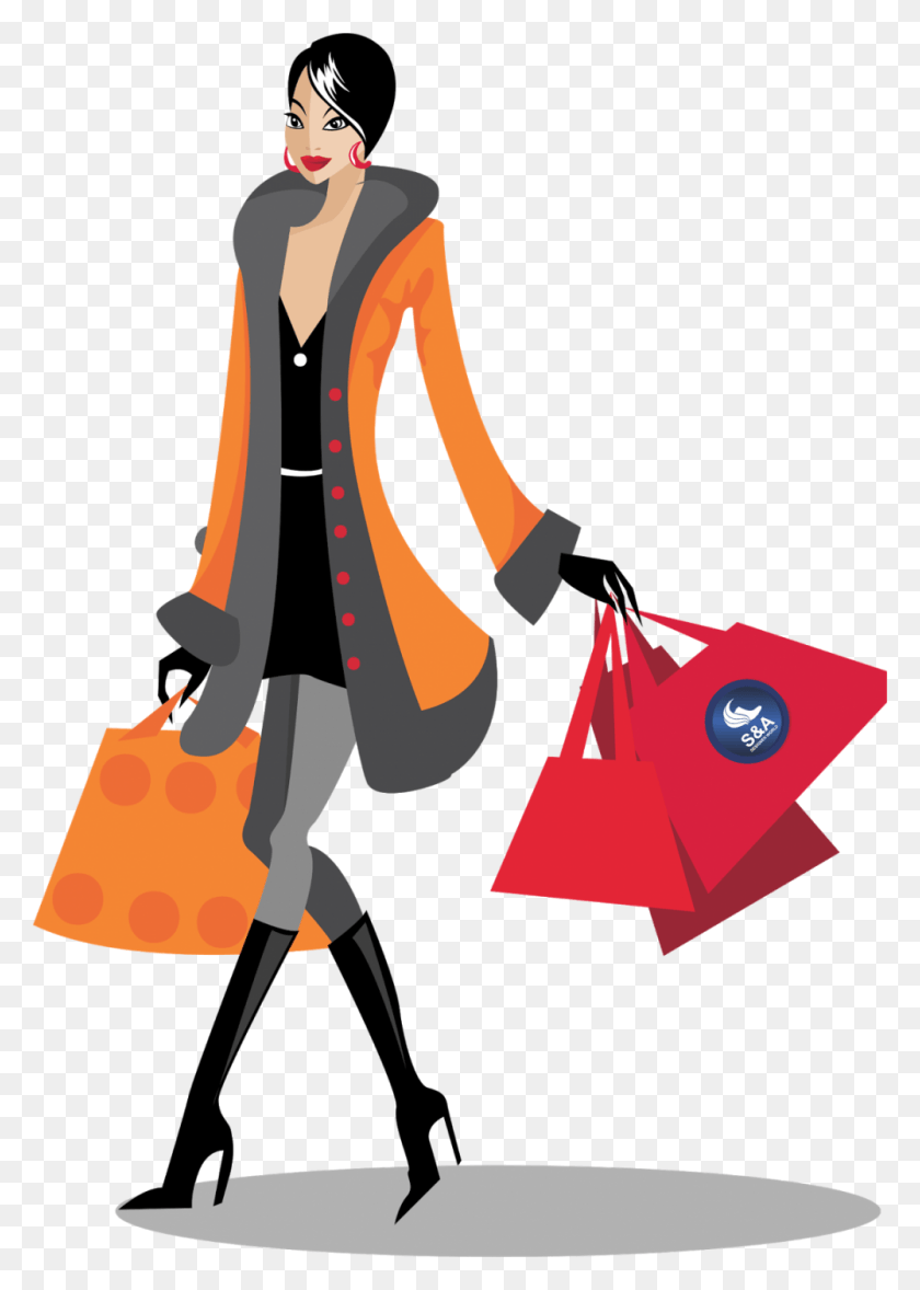 1000x1434 Fashion Girl Pic 1 For Designing Woman Shopping Vector, Clothing, Apparel, Person HD PNG Download