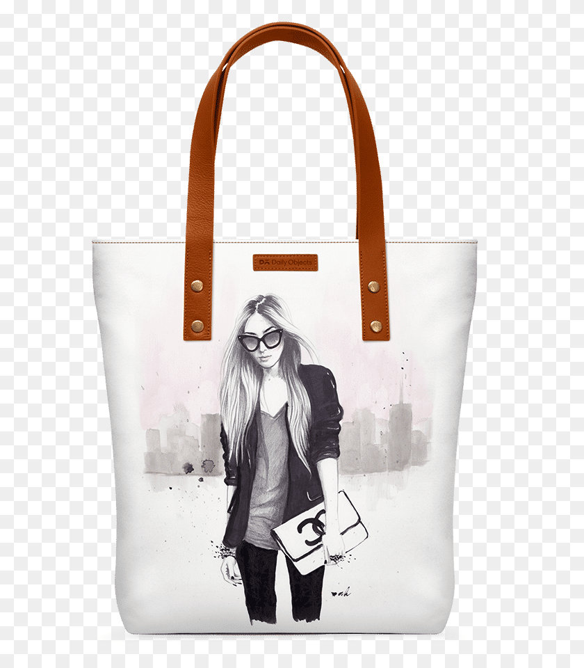 642x900 Fashion Illustration, Tote Bag, Bag, Sunglasses HD PNG Download