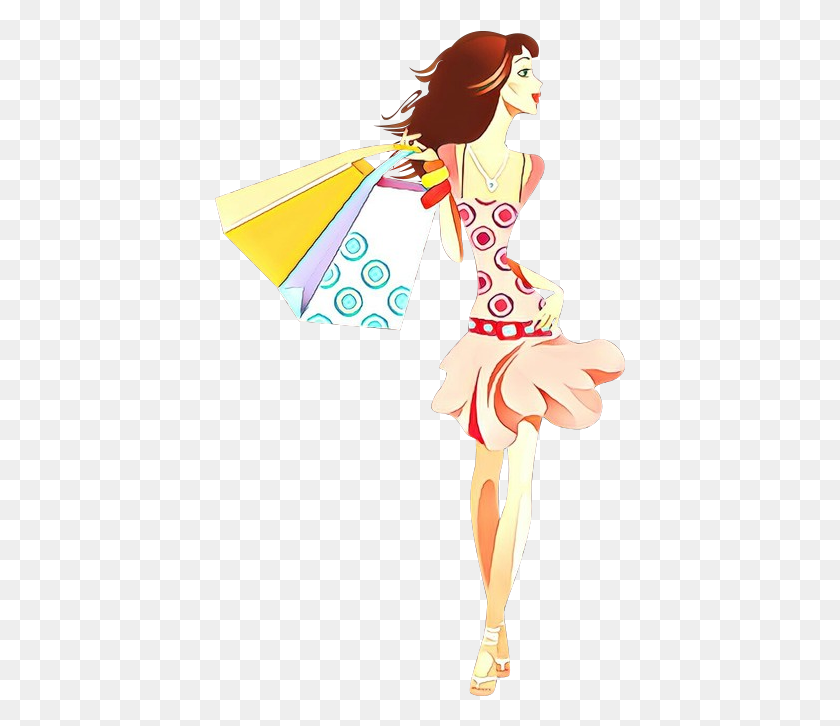 411x666 Fashion Illustration Costume Pinup Girl Fashion Illustration, Person, Human, Dance HD PNG Download