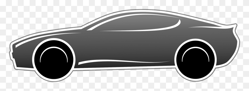 2219x706 Fast Car Black And White Transparent Fast Car Black Sports Car Clipart Black And White, Pillow, Cushion, Transportation HD PNG Download