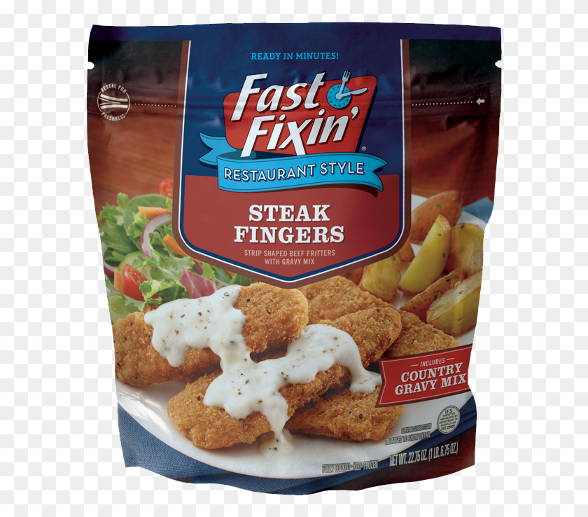 595x678 Fast Fixin Steak Fingers, Food, Fried Chicken, Nuggets HD PNG Download
