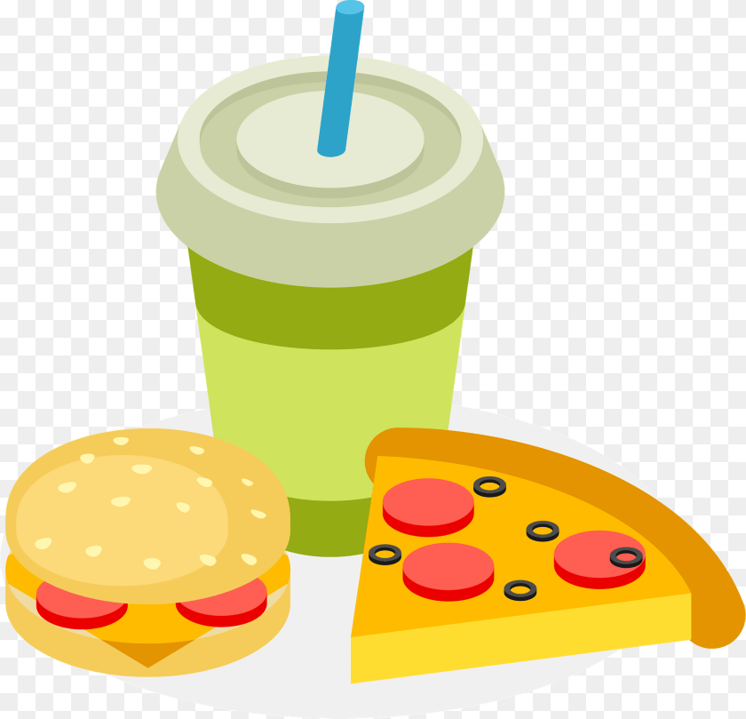 Fast Food Clipart, Beverage, Juice, Burger, Birthday Cake Sticker PNG