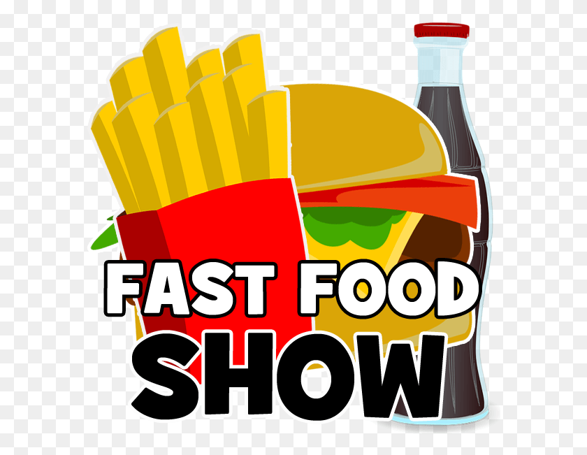 593x591 Fast Food Show Logo Splash French Fries Clip Art, Fries, Food, Text HD PNG Download