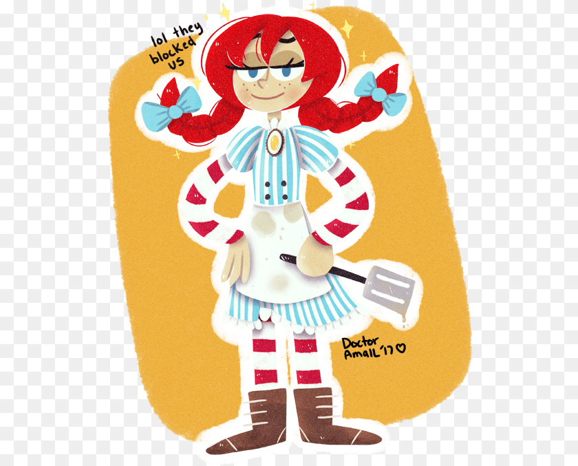 533x677 Fast Food Twitter Smug Anime Wendy Fanart Fan Cartoon, Baby, Person, Face, Head PNG