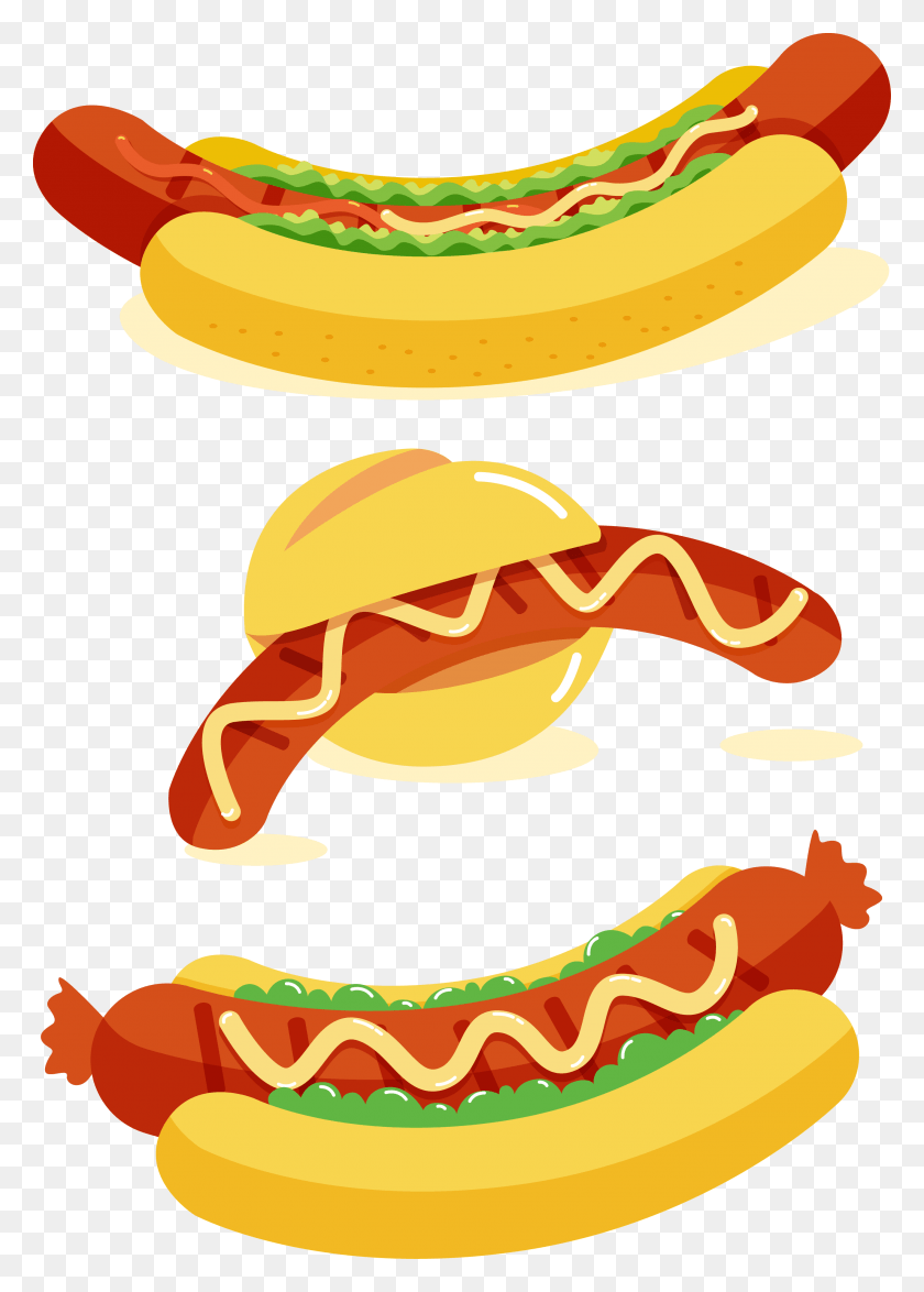2623x3749 Fast Food Vector Hot Dog Bratwurst Sausage Fast Food Sausage, Food HD PNG Download