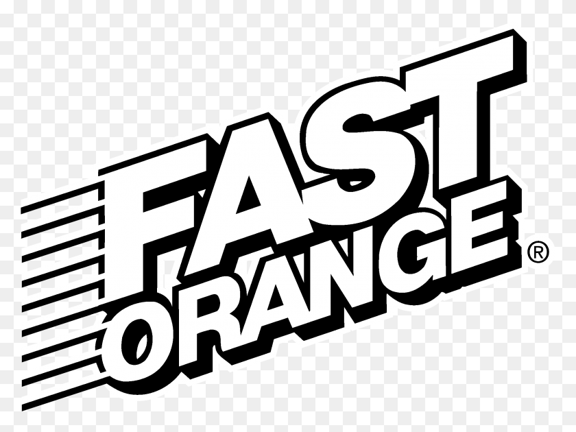 2144x1567 Descargar Png Fast Orange Logo Blanco Y Negro Permatex Fast Orange Logo, Etiqueta, Texto, Símbolo Hd Png