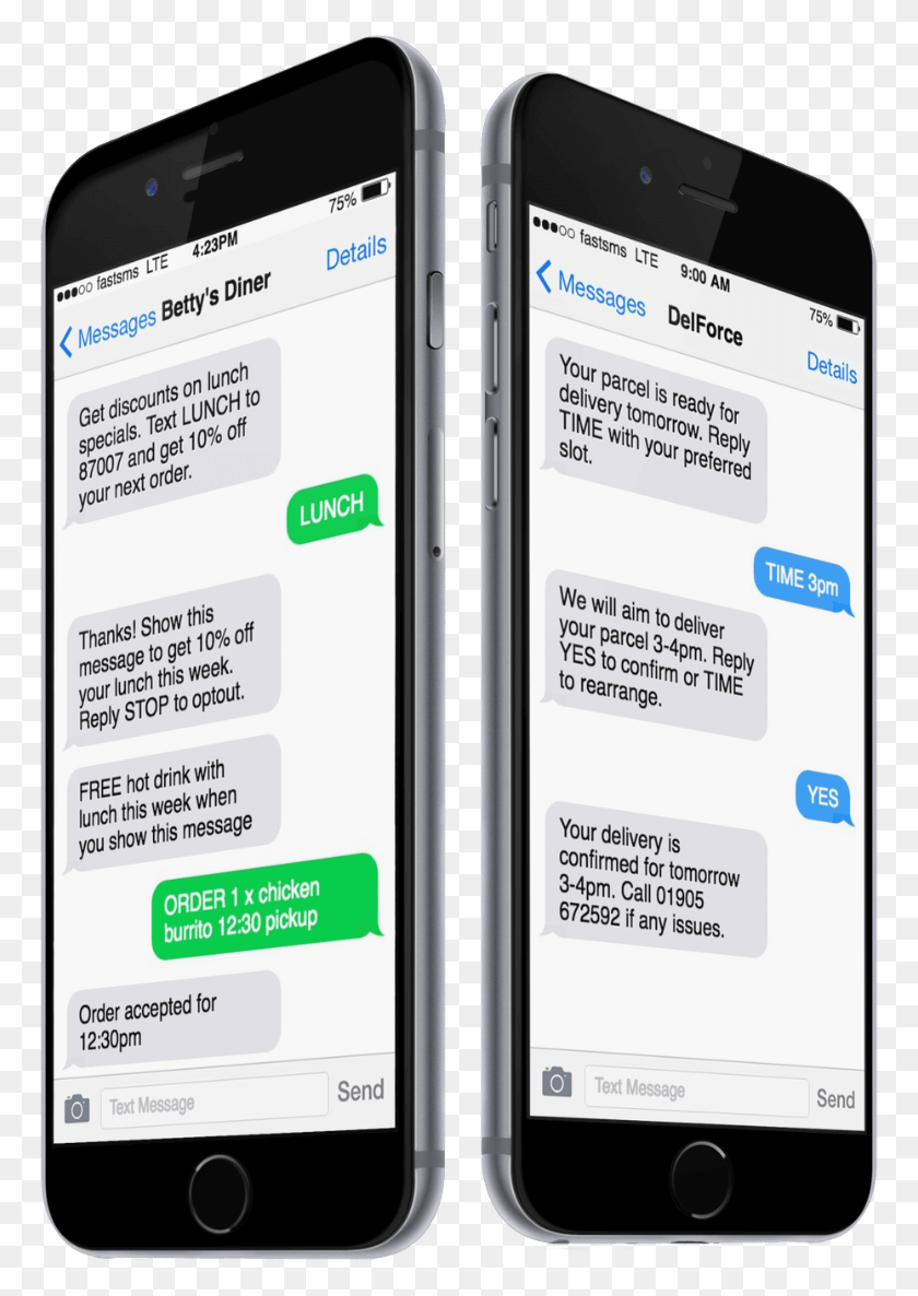 768x1126 Fastsms Main Business Text Message Example Iphone, Mobile Phone, Phone, Electronics HD PNG Download