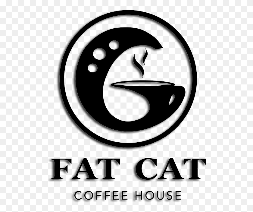 530x643 Fat Cat Coffee Shop Graphic Design, Text, Logo, Symbol HD PNG Download