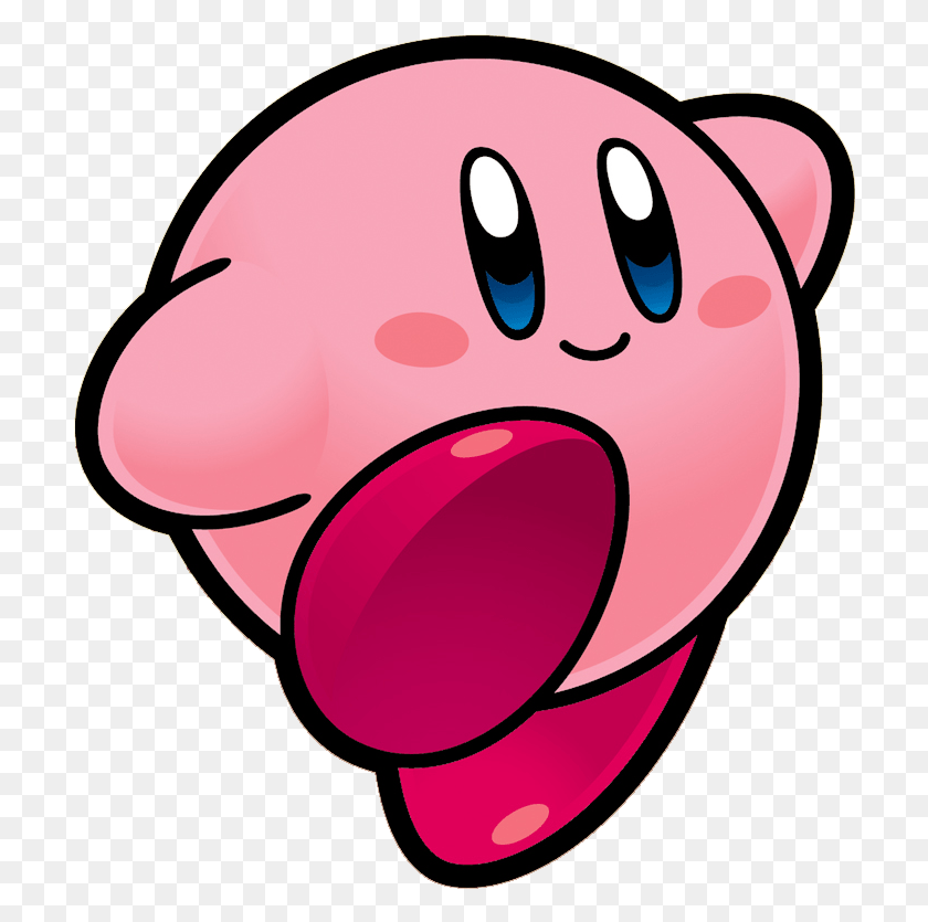 708x775 Fat Guy Sitting Kirby, Mouth, Lip, Tongue HD PNG Download