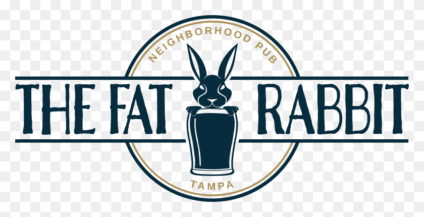 6402x3038 Fat Rabbit Pub Tampa Emblema, Logotipo, Símbolo, Marca Registrada Hd Png