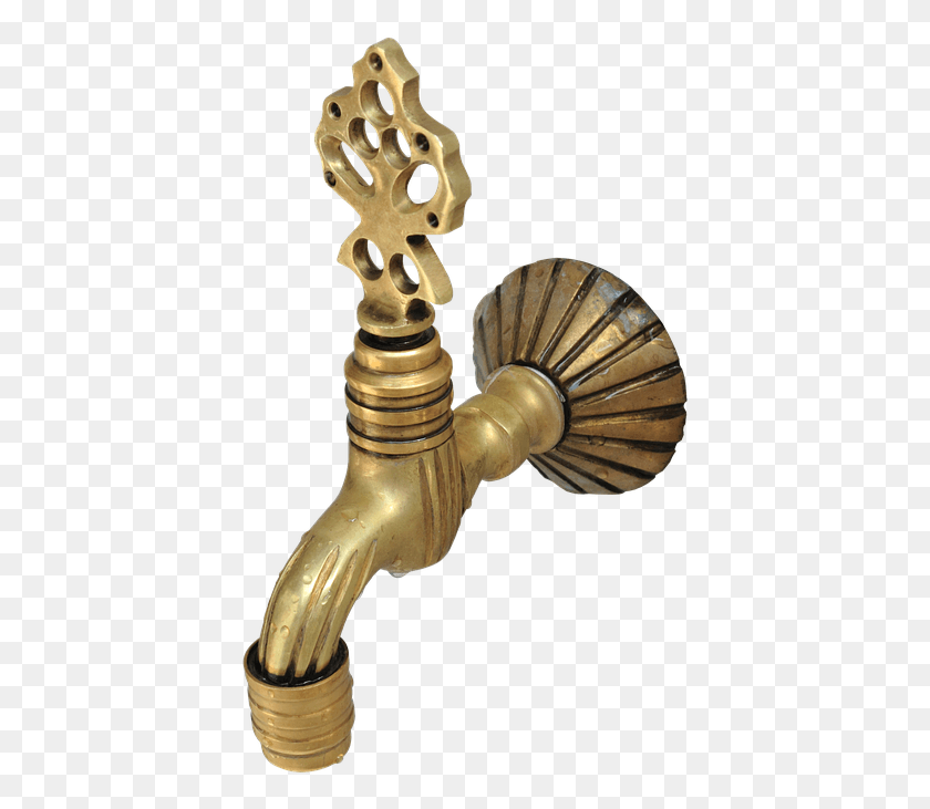 407x671 Faucet Tap Hahn Brass Faucet Brass Old Decorated Old Faucet Transparent Background, Bronze, Sink Faucet, Indoors HD PNG Download
