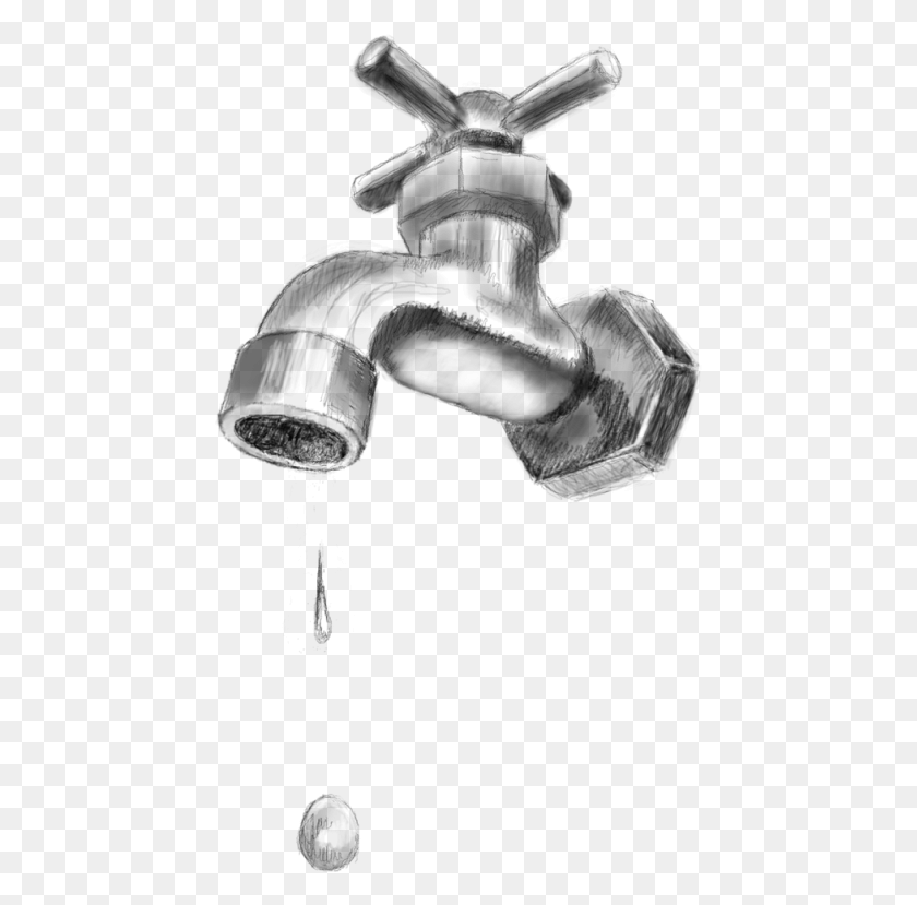 447x769 Faucetdrippingdrawing Shower Head, Gray, World Of Warcraft HD PNG Download