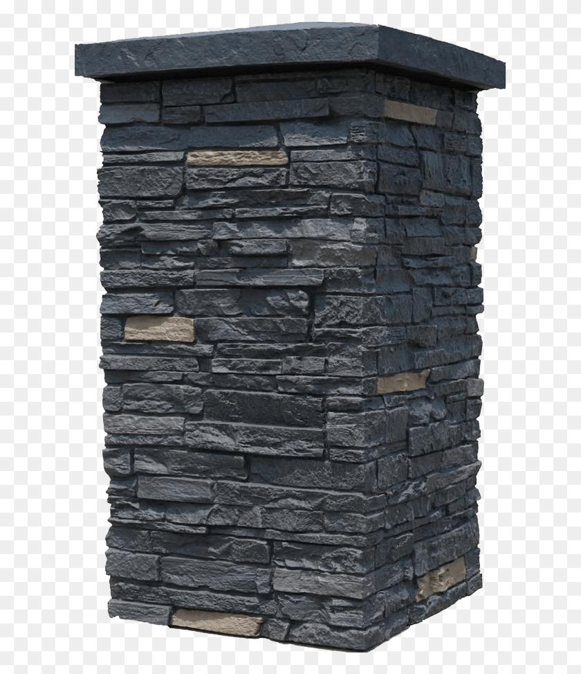 625x913 Faux Column Wraps Nextstone Slatestone Panel, Slate, Wall, Stone Wall HD PNG Download