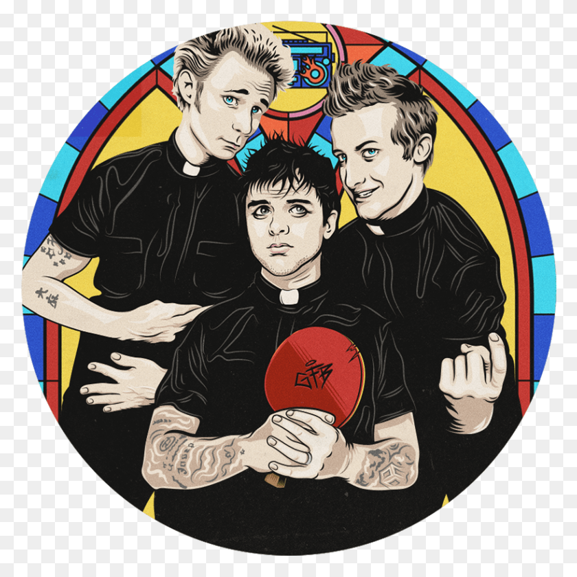 818x818 Любимая Группа Green Day Greatest Hits 2017, Человек, Человек, Комиксы Hd Png Скачать