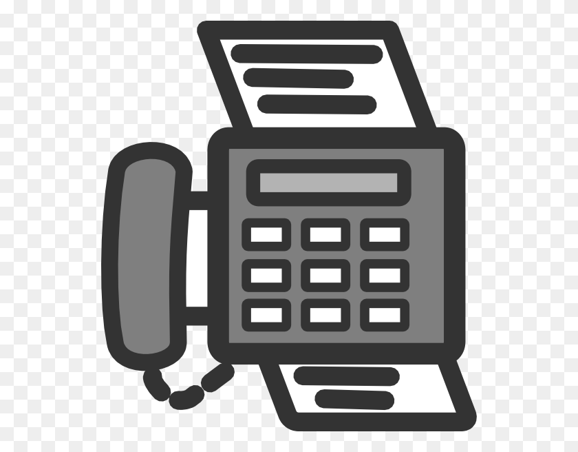 546x596 Fax Vector Telephone Fax Clipart, Electronics, Calculator, Phone HD PNG Download