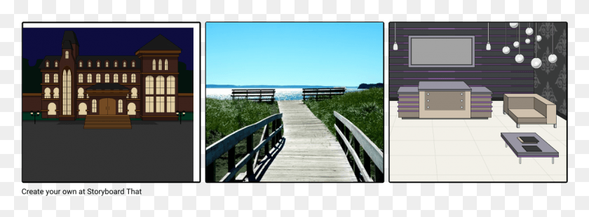 1145x368 Descargar Png / Faze Stayz Storyboard, Boardwalk, Bridge, Building Hd Png