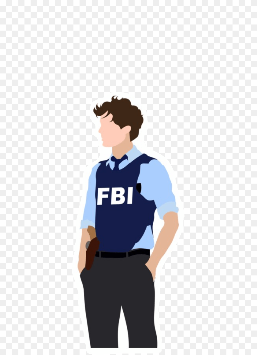 394x1160 Fbi Agent Stickers Pack Criminal Minds, Clothing, Shirt, Adult, Person Clipart PNG