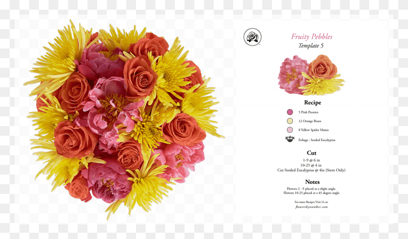 1800x1000 Fbn Arrangement And Recipe 0012 Pink Fruity Pebbles Floribunda, Graphics, Floral Design HD PNG Download