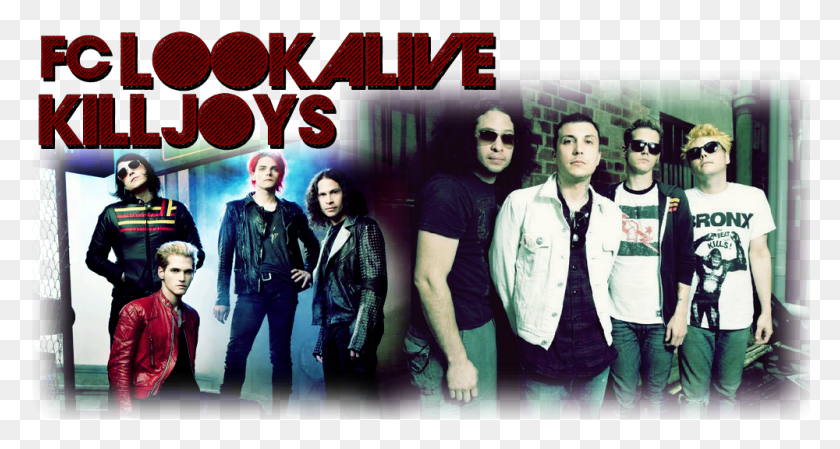 1000x500 Fc Look Alive Killjoys My Chemical Romance Photo Shoot, Clothing, Person, Pants HD PNG Download