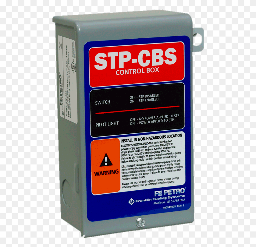 500x751 Fe Petro Stp Cbs Standard Single Phase Control Box Pump, Label, Text, Mobile Phone HD PNG Download