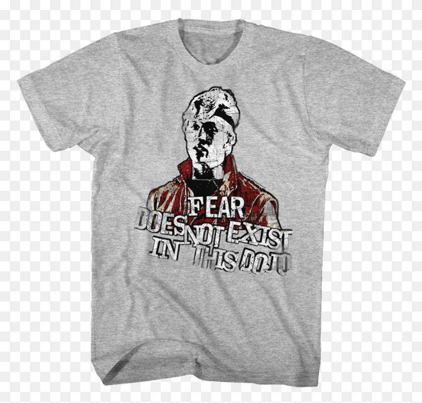 900x857 Fear Does Not Exist In This Dojo Karate Kid T Shirt Sensei Kreese T Shirts, Clothing, Apparel, T-shirt HD PNG Download