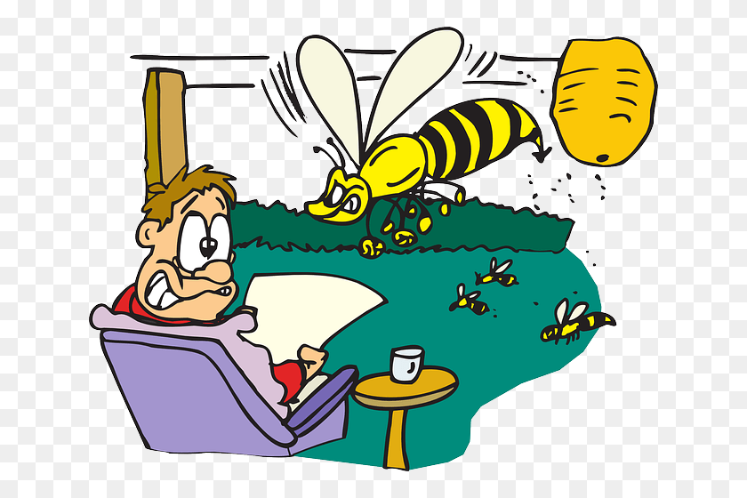 640x500 Fear Of Bees Clipart, Wasp, Bee, Insect HD PNG Download