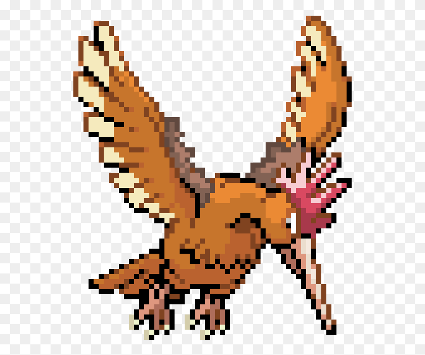 551x641 Fearow Fearow Pixel Art, Ковер, Дракон Png Скачать