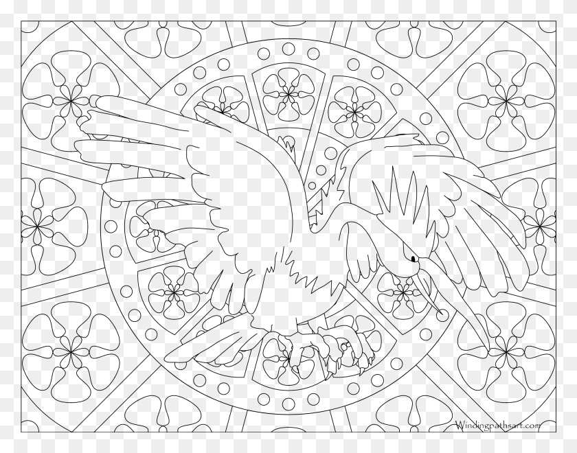 3038x2337 Fearow Pokemon Coloring, Gray, World Of Warcraft HD PNG Download