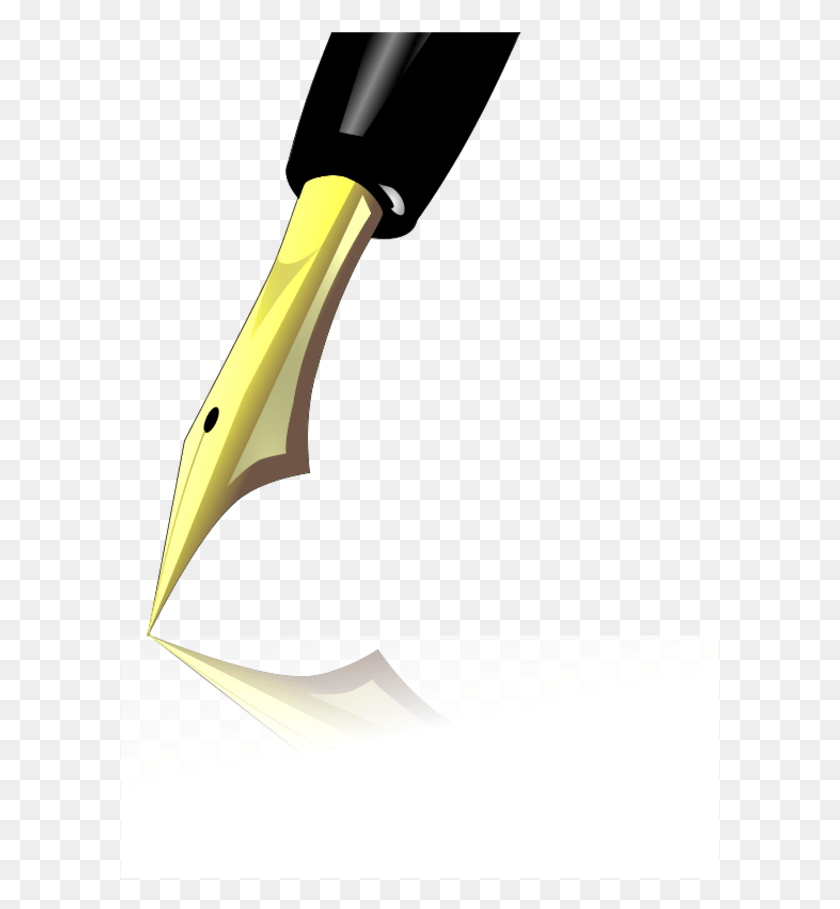 600x849 Feather Pen Clip Art Pen Clip Art, Fountain Pen HD PNG Download