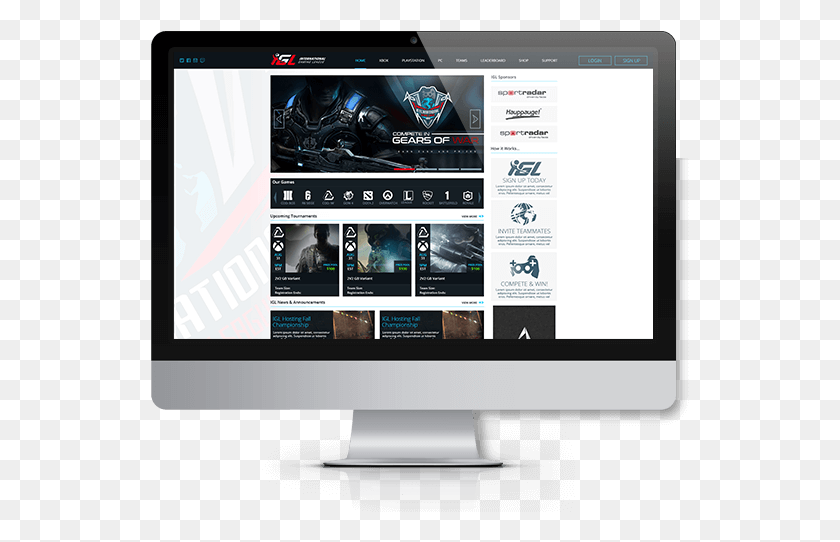 539x482 Featured Project Esport Clan Websites, Computer, Electronics, Monitor HD PNG Download