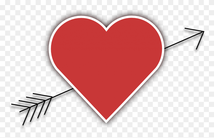1164x720 Febrero Png, Corazón Rojo Transparente Con Flecha, Corazón, Cojín Hd Png