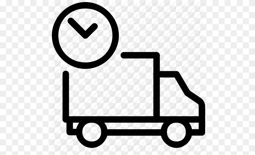 512x512 Fed Ex Clipart Black And White, Moving Van, Transportation, Van, Vehicle Transparent PNG