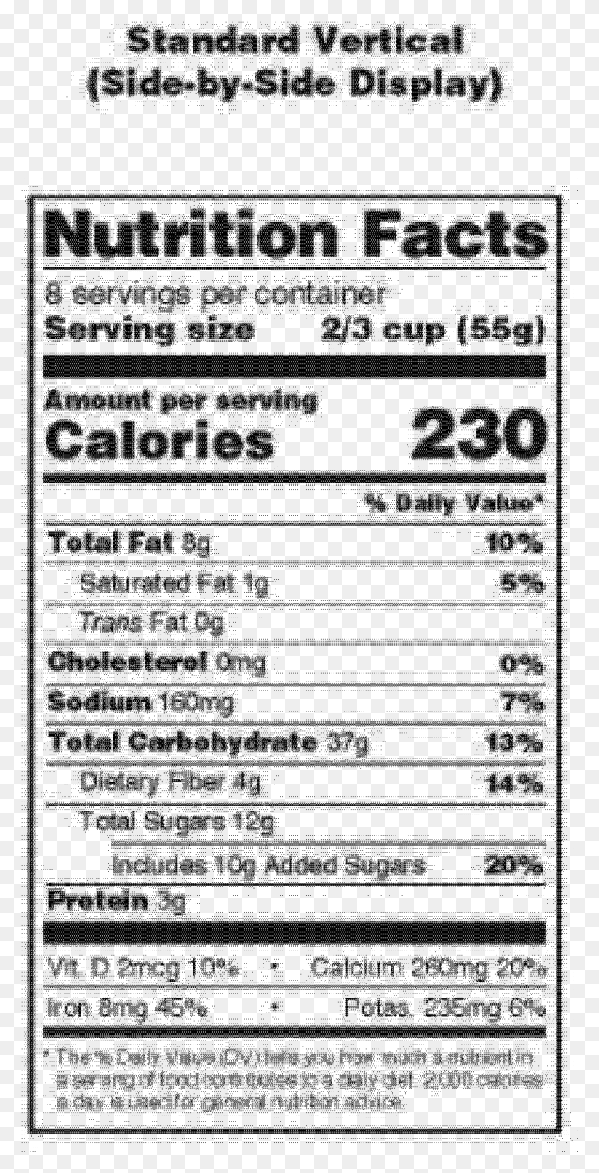 1042x2118 Federal Register Nutrition Facts, Gray, World Of Warcraft HD PNG Download