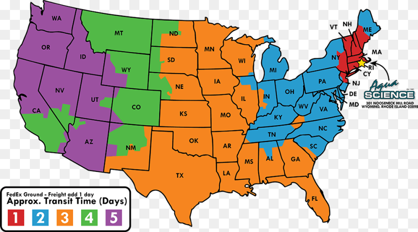 Fedex Ground Transit Times Slave And Border States, Chart, Plot, Map, Atlas Clipart PNG