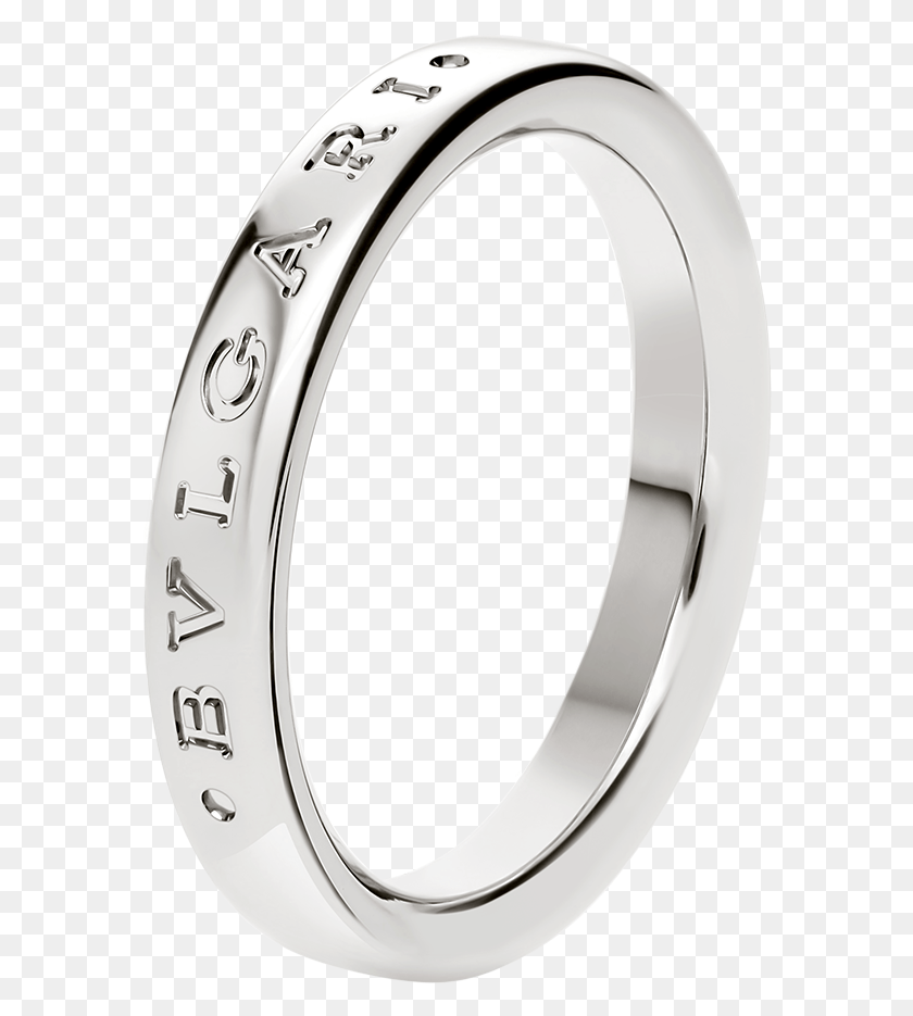 581x875 Fedi Wedding Band In Platinum With Thin Bvlgari Logo Wedding Ring Bulgari, Sink Faucet, Accessories, Accessory Descargar Hd Png