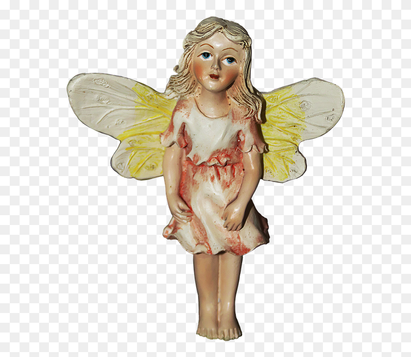 574x670 Fee Elf Wing Vintage Fairy Fae Ceramic Woman Fairy, Figurine, Doll, Toy HD PNG Download