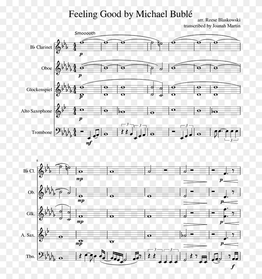 710x837 Feeling Good By Michael Bubl Random Quintet We Are Number 1 Sheet Music, Gray, World Of Warcraft HD PNG Download