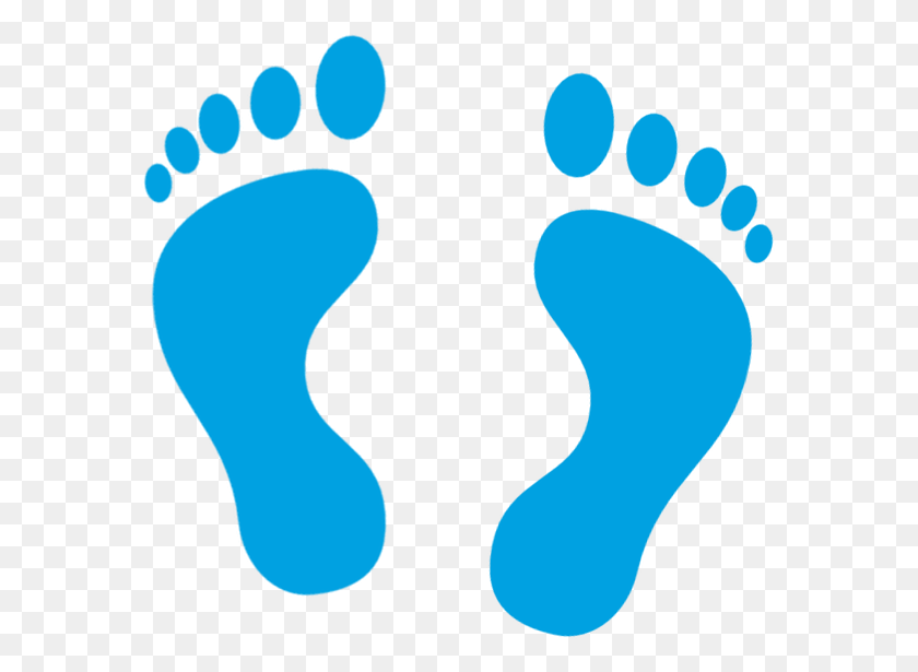 581x555 Feet Icon Blue Foot Icon, Footprint HD PNG Download