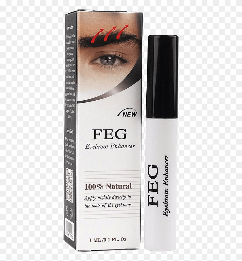 402x843 Feg Eyebrow Enhance Serum Before And After, Bottle, Cosmetics, Mobile Phone HD PNG Download