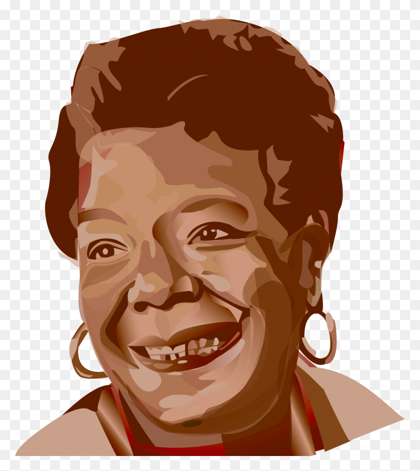 1342x1518 Felicia Digital Illustration Maya Angelou Maya Angelou Vector, Laughing, Face, Person HD PNG Download